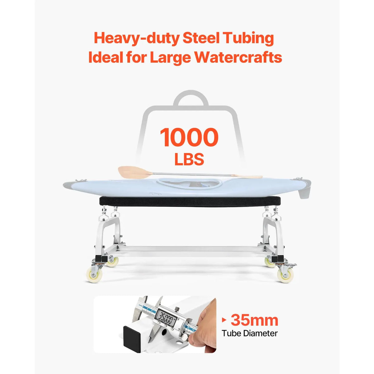 Watercraft PWC Dolly Boat 454 kg Capacity Jet Ski Stand Storage Cart - Image 2