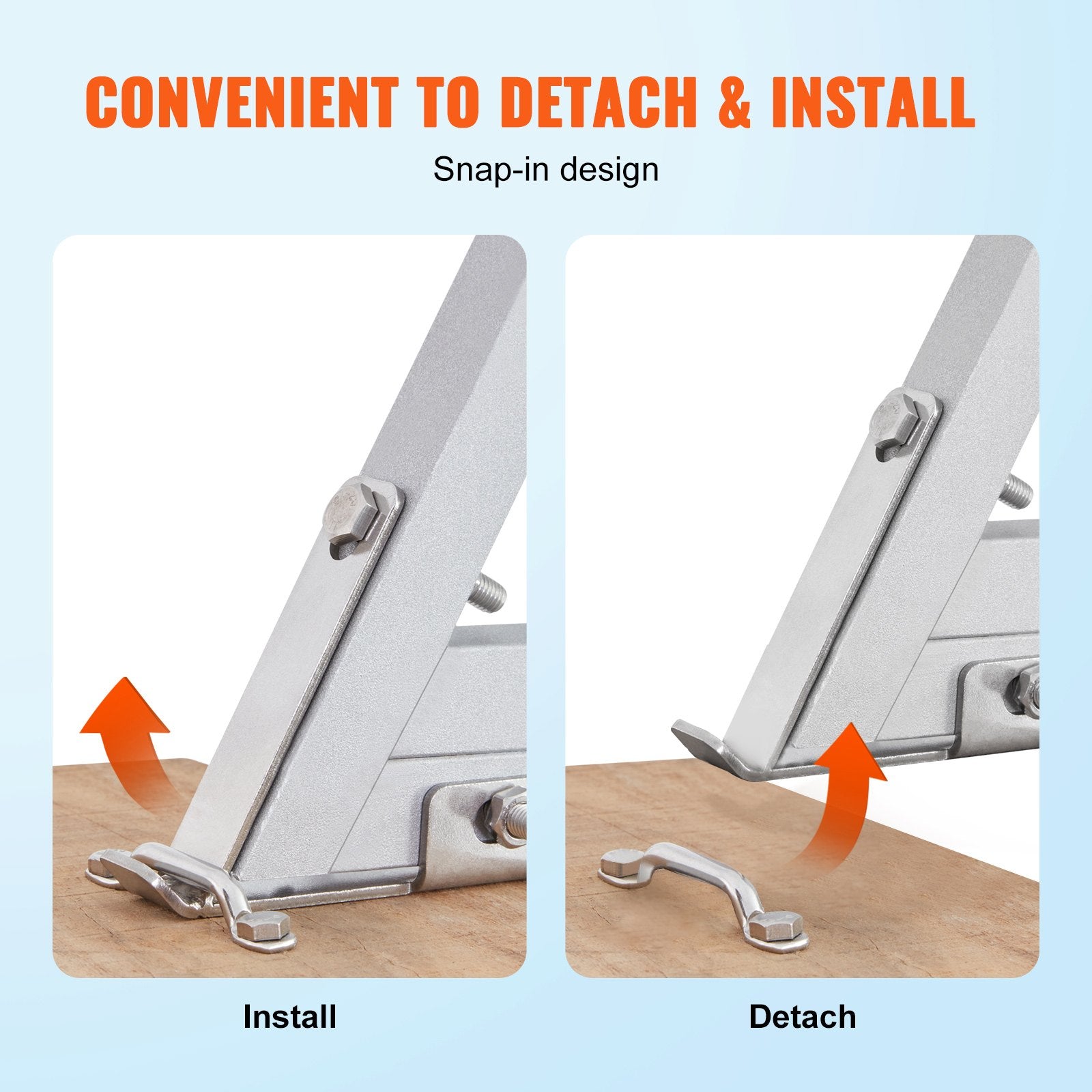 Dock Ladder, Removable 3 Steps, 159 kg Load Capacity, Aluminum Alloy Pontoon Boat Ladder with 101.6 mm Wide Step & Nonslip Rubber Mat, Easy to Install for Ship/Lake/Pool/Marine Boarding - Image 5