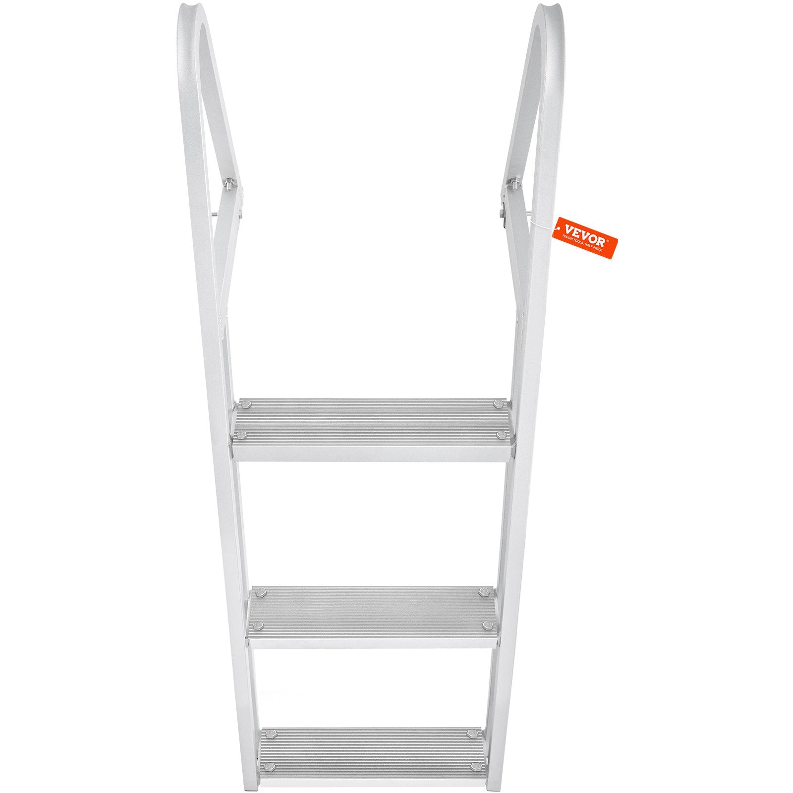 Dock Ladder, Removable 3 Steps, 159 kg Load Capacity, Aluminum Alloy Pontoon Boat Ladder with 101.6 mm Wide Step & Nonslip Rubber Mat, Easy to Install for Ship/Lake/Pool/Marine Boarding - Image 9