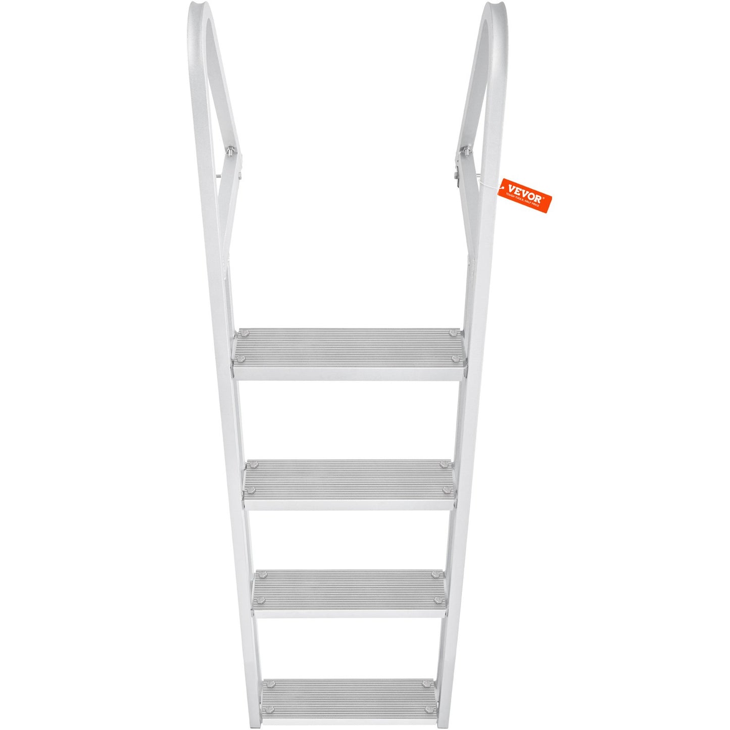 Dock Ladder, Removable 4 Steps, 350 lbs Load Capacity, Aluminum Alloy Pontoon Boat Ladder with 4'' Wide Step & Nonslip Mat, Easy to Install for Ship/Lake/Pool/Marine Boarding - Image 9