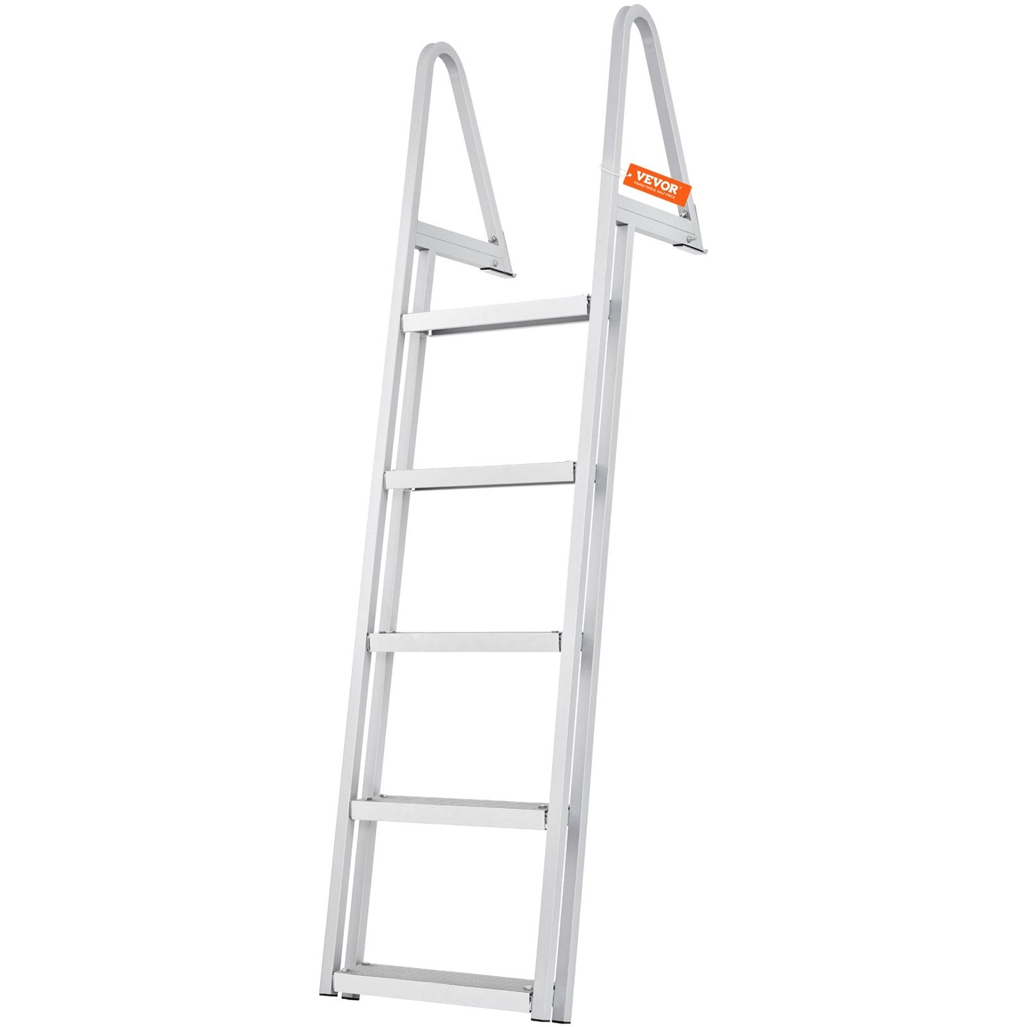 Removable Dock Ladder 5 Steps, 159 kg Load Capacity, Pontoon Boat Ladder with 4'' Wide Step & Nonslip Design for Ship/Lake/Pool/Marine Boarding