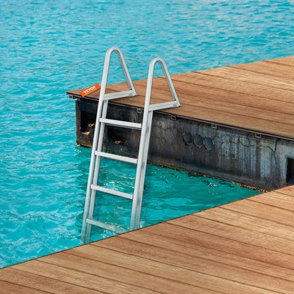 Removable Dock Ladder 5 Steps, 159 kg Load Capacity, Pontoon Boat Ladder with 4'' Wide Step & Nonslip Design for Ship/Lake/Pool/Marine Boarding - Image 8