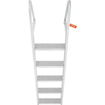 Removable Dock Ladder 5 Steps, 159 kg Load Capacity, Pontoon Boat Ladder with 4'' Wide Step & Nonslip Design for Ship/Lake/Pool/Marine Boarding - Image 9