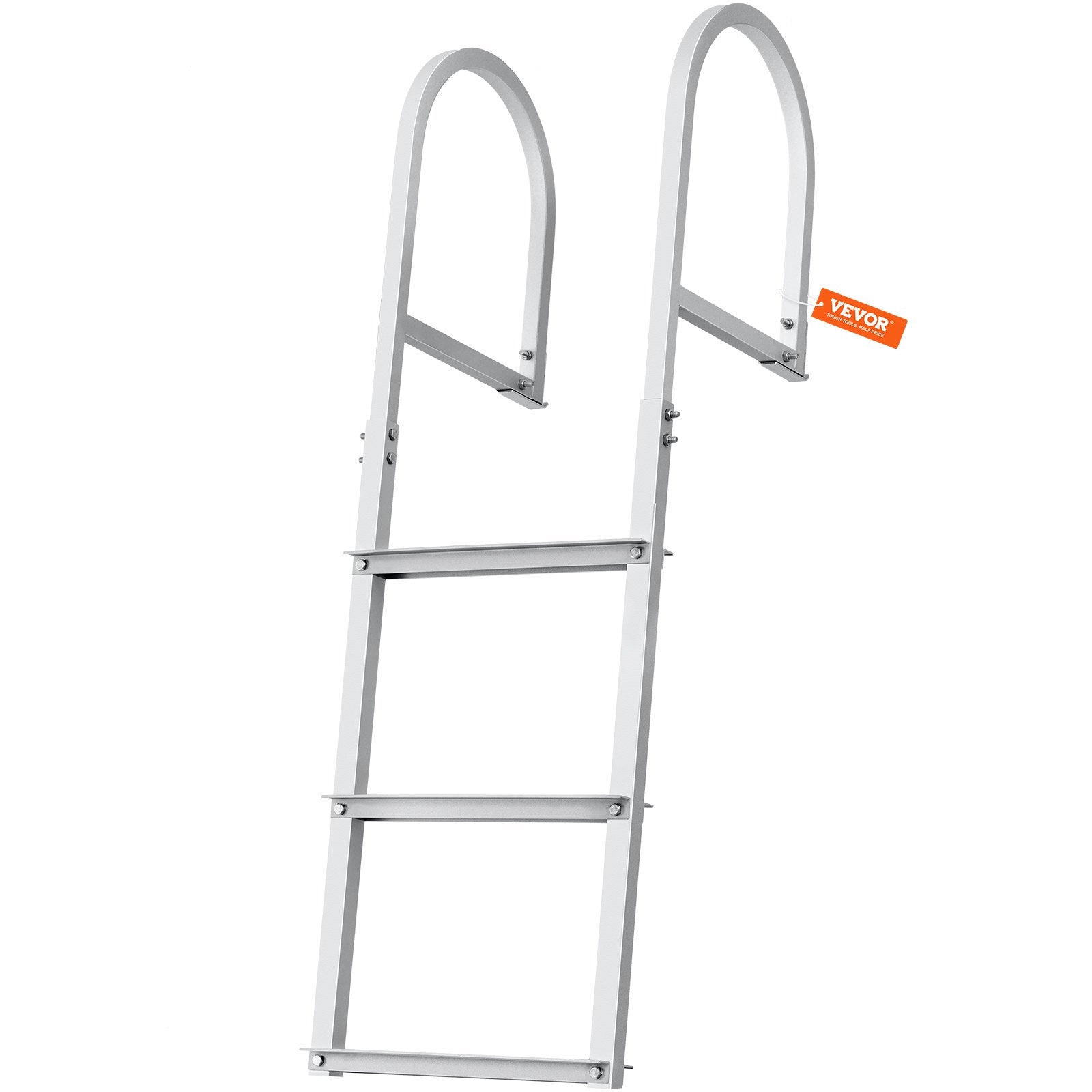 Dock Ladder, Removable 3 Steps, 227 kg Load Capacity, Aluminum Alloy Pontoon Boat Ladder with 7.9 cm Wide Step & Nonslip Rubber Mat, Easy to Install for Ship/Lake/Pool/Marine Boarding - Image 9