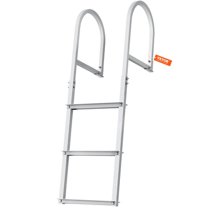 Dock Ladder, Removable 3 Steps, 227 kg Load Capacity, Aluminum Alloy Pontoon Boat Ladder with 7.9 cm Wide Step & Nonslip Rubber Mat, Easy to Install for Ship/Lake/Pool/Marine Boarding - Image 9