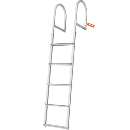 Dock Ladder, Removable 5 Steps, 227 kgs Load Capacity, Aluminum Alloy Pontoon Boat Ladder with 3.1'' Wide Step & Nonslip Rubber Mat, Easy to Install for Ship/Lake/Pool/Marine Boarding - Image 9