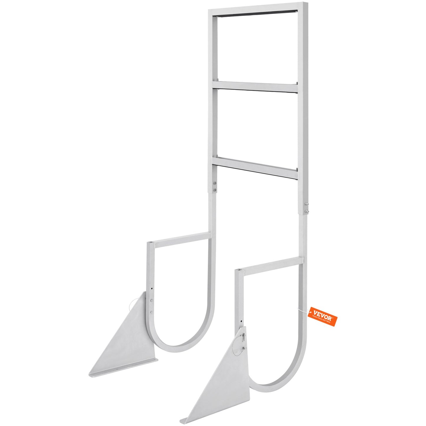 Dock Ladder, Flip-Up 3 Steps, 159 kg Load Capacity, Aluminum Alloy Pontoon Boat Ladder with 50.8 mm Wide Step & Nonslip Rubber Mat, Easy to Install for Ship/Lake/Pool/Marine Boarding