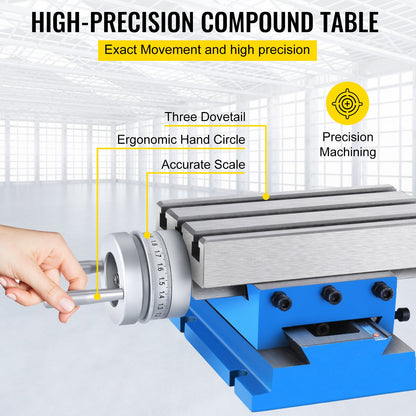 Milling Machine Cross Slide Worktable 4''x7.3'' 2 Axis Compound Precision - Image 3