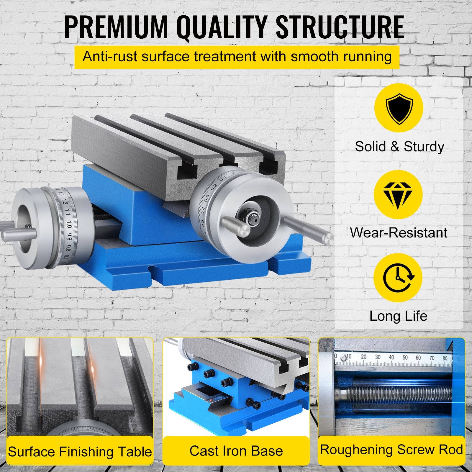 Milling Machine Cross Slide Worktable 4''x7.3'' 2 Axis Compound Precision - Image 5
