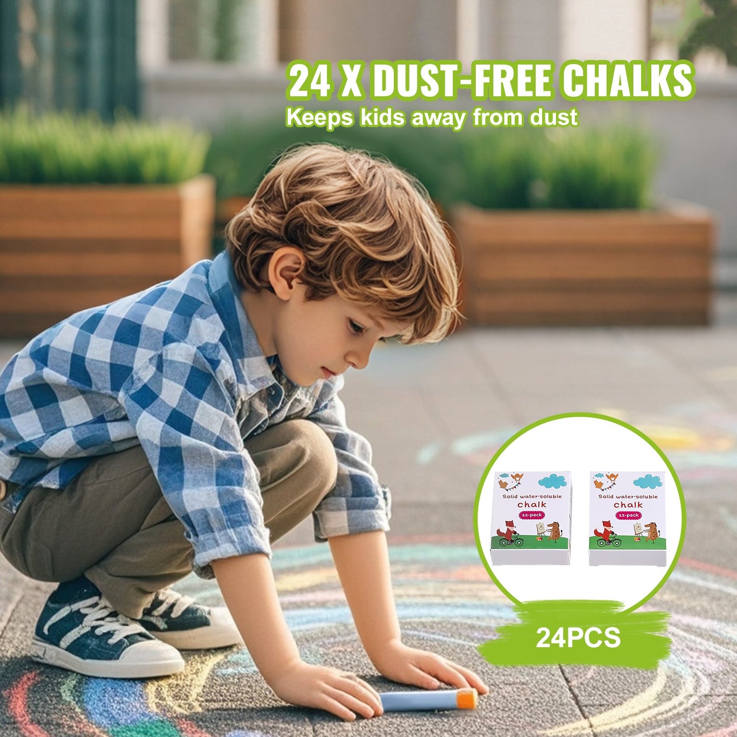 Easel Accessory Set Chalk & Markers & Paper Rolls 32PCS for Standing Easel - Image 5