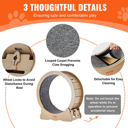 Cat Exercise Wheel Large Cat Treadmill Wheel for Indoor Cats 29.5 inch - Image 6