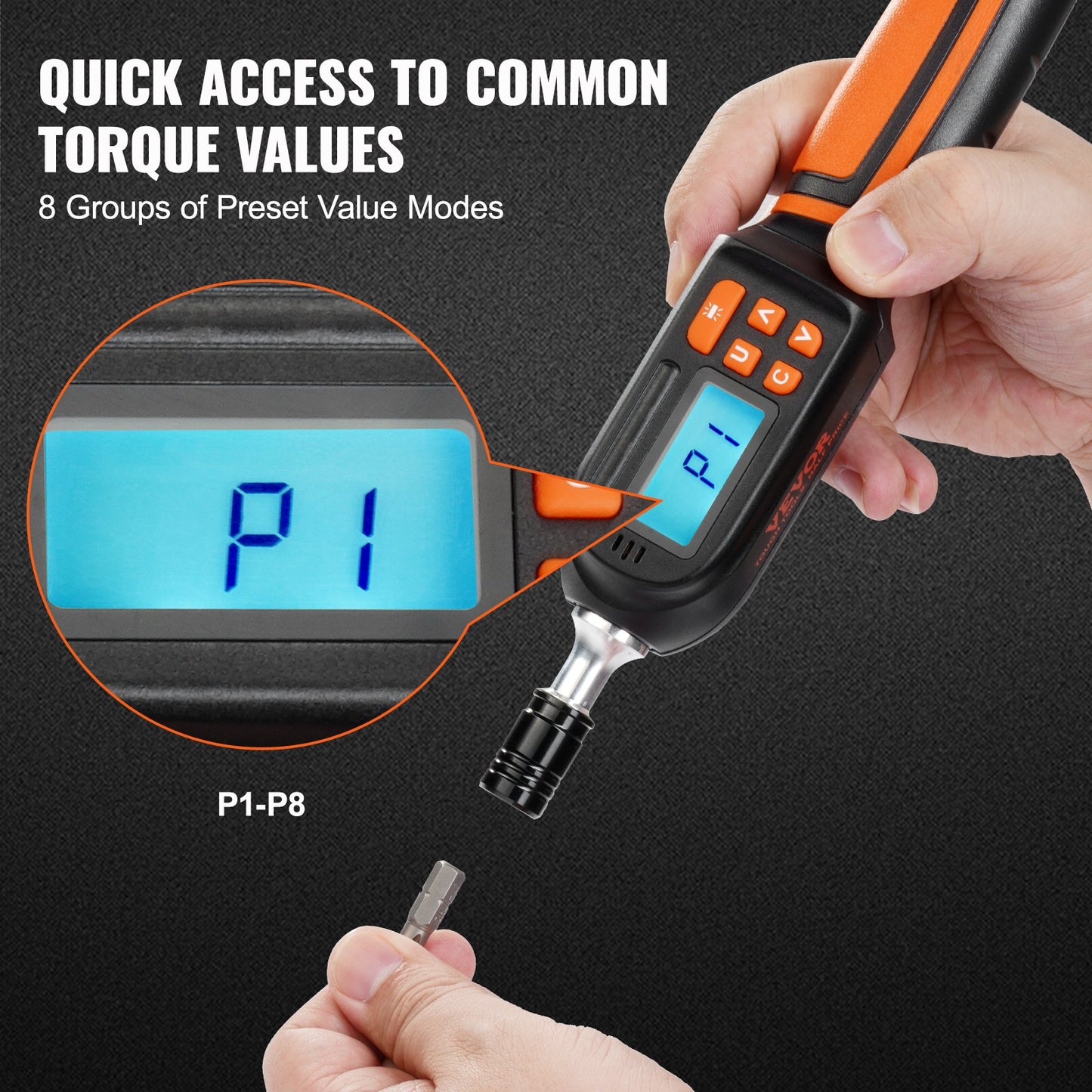 Digital Torque Screwdriver 1/4" Range 2.65-70.67in/lb w/ 0.01N.m Increment - Image 4