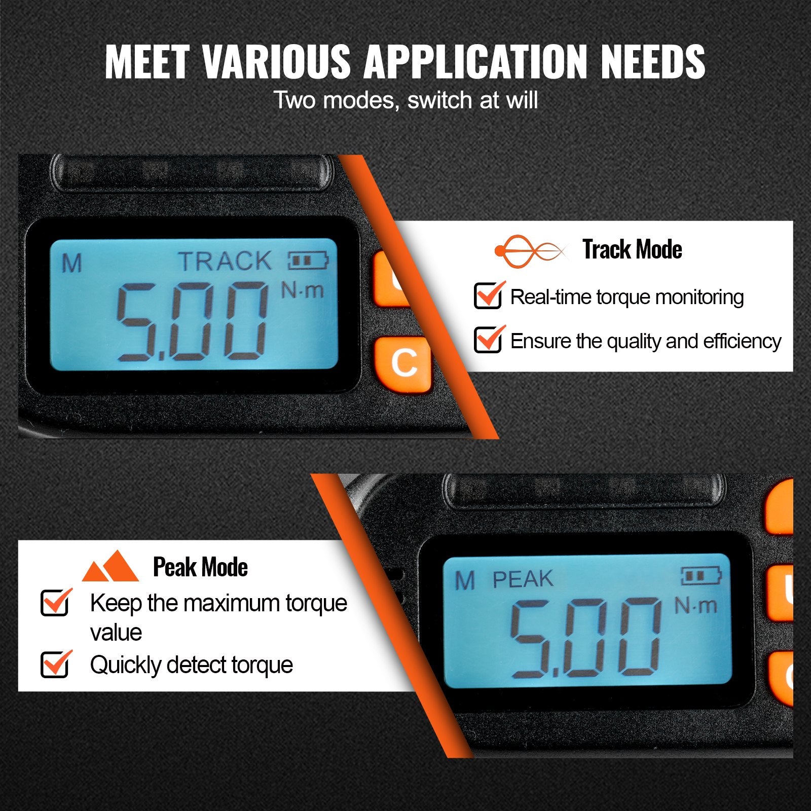 Digital Torque Screwdriver 1/4" Range 2.65-70.67in/lb w/ 0.01N.m Increment - Image 5