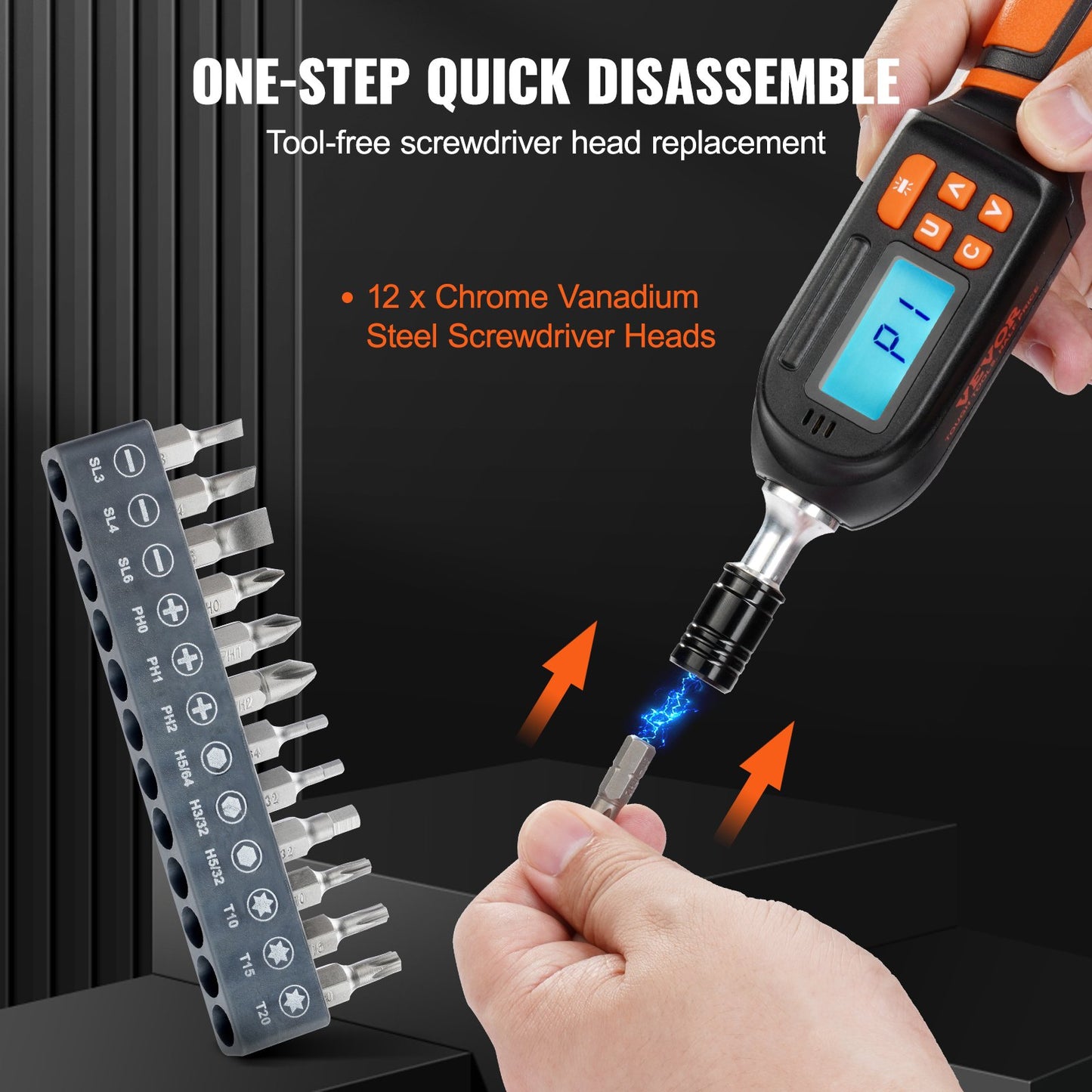 Digital Torque Screwdriver 1/4" Range 2.65-70.67in/lb w/ 0.01N.m Increment - Image 6
