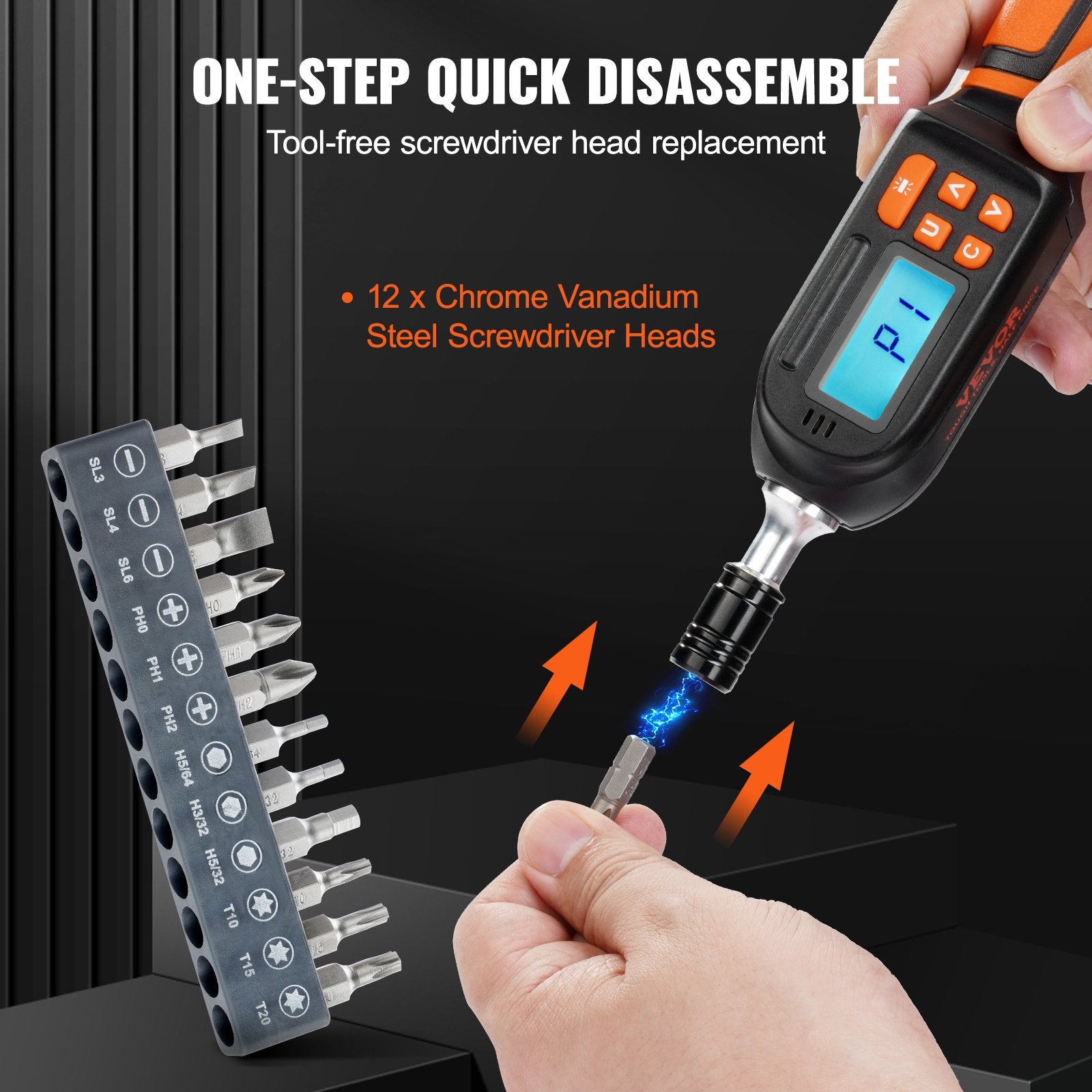 Digital Torque Screwdriver 1/4" Range 2.65-70.67in/lb w/ 0.01N.m Increment - Image 6
