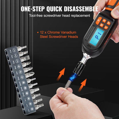 Digital Torque Screwdriver 1/4" Range 2.65-70.67in/lb w/ 0.01N.m Increment - Image 6