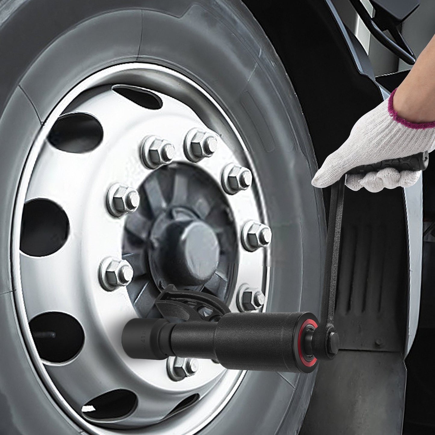 Torque Multiplier, Heavy Duty Torque Multiplier Wrench Set, 1 Inch Drive Lug Nut Wrench Torque Multiplier, 1:58 4800N.m Lug Nut Remover, with 4 Sockets and Storage Case for Truck Trailer RV - Image 8
