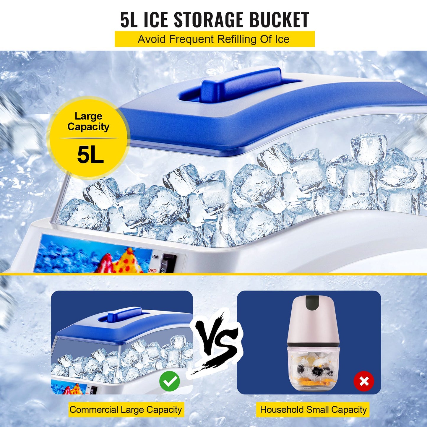 Commercial Ice Shaver Ice Shaving Machine Crusher Snow Cone Maker 200KG/H - Image 3