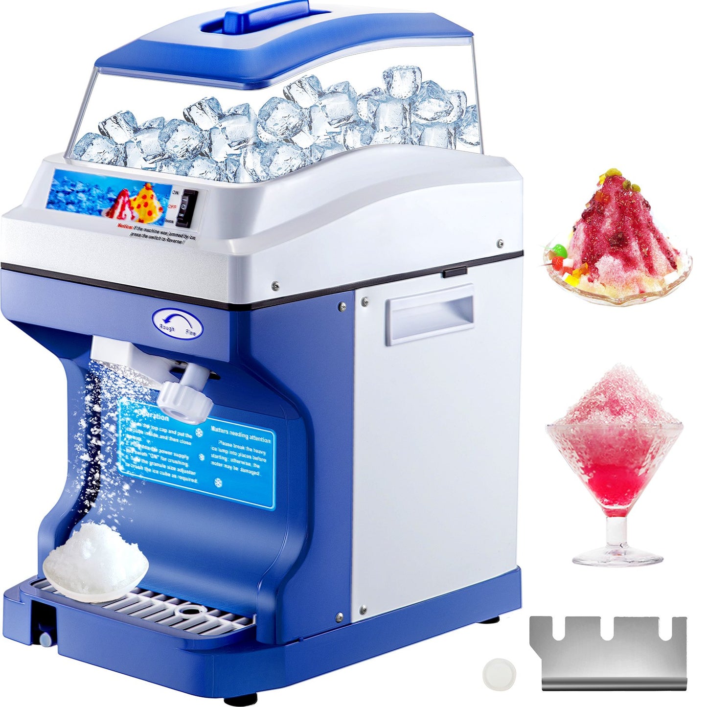 Commercial Ice Shaver Ice Shaving Machine Crusher Snow Cone Maker 200KG/H - Image 8
