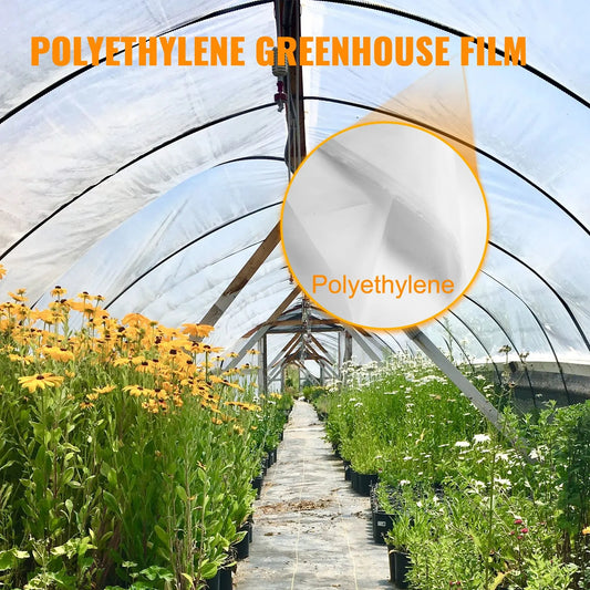 Greenhouse Film, Greenhouse Polyethylene Film 12x25 ft Greenhouse Plastic - Image 2