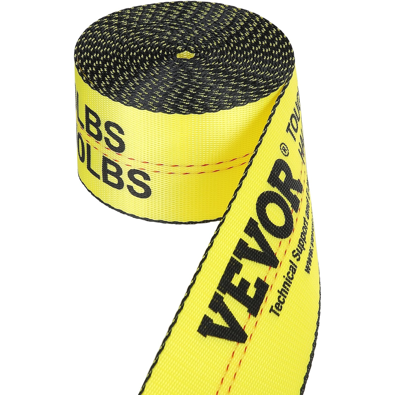 Winch Straps, 10.2 cm x 9.1 m, 2.7T Load Capacity, 8.2T Break Strength, Truck Straps with Flat Hook, Flatbed Tie Downs Cargo Control for Trailers, Farms, Rescues, Tree Saver, Yellow (10 Pack) - Image 9