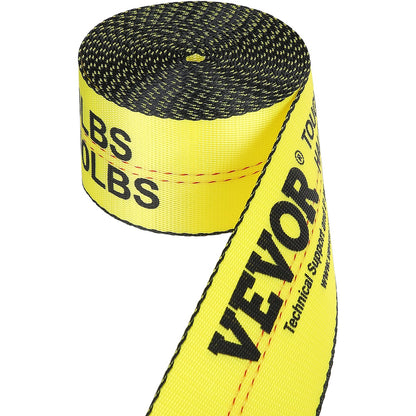 Winch Straps, 10.2 cm x 9.1 m, 2.7T Load Capacity, 8.2T Break Strength, Truck Straps with Flat Hook, Flatbed Tie Downs Cargo Control for Trailers, Farms, Rescues, Tree Saver, Yellow (10 Pack) - Image 9
