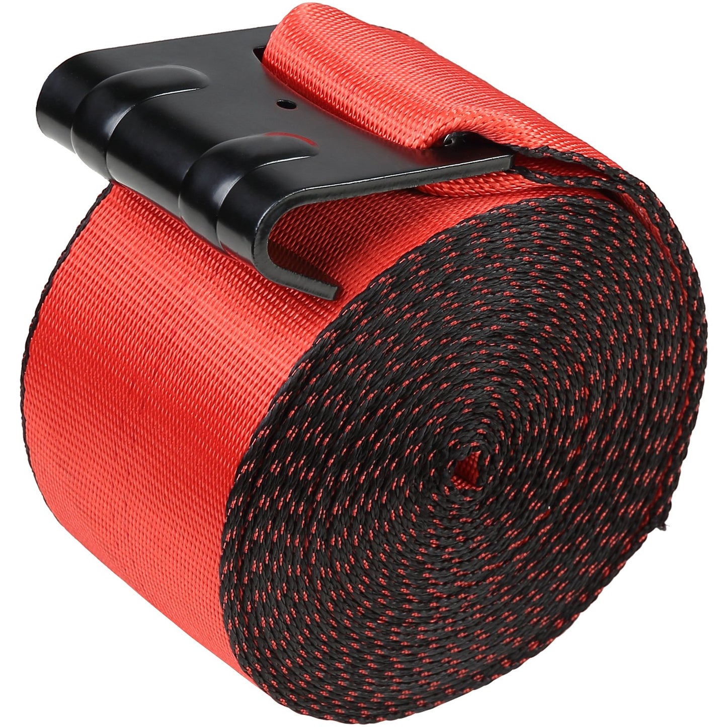 Winch Straps, 10.2 cm x 9.1 m, 2.7T Load Capacity, 8.2T Breaking Strength, Truck Straps with Flat Hook, Flatbed Tie Downs Cargo Control for Trailers, Farms, Rescues, Tree Saver, Red (10 Pack) - Image 9