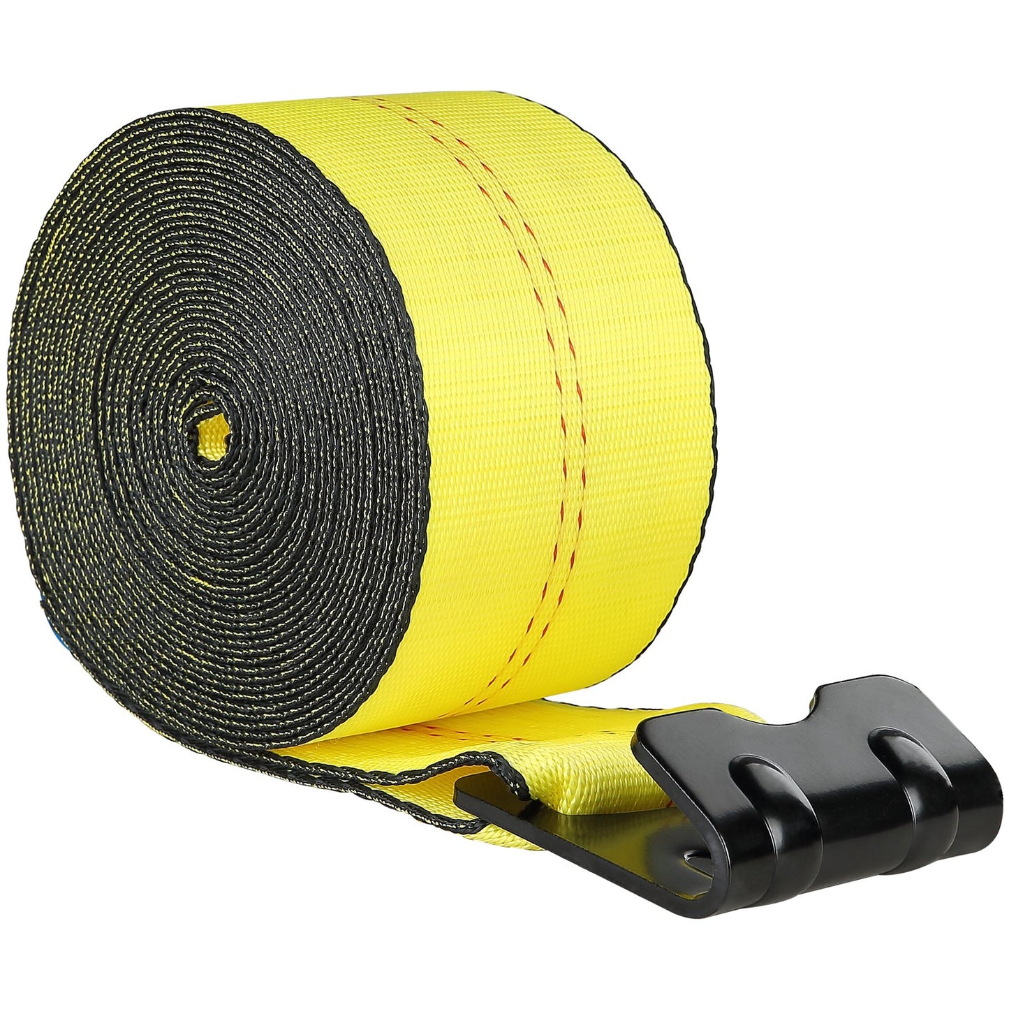 Winch Straps, 10.2 cm x 12.2 m, 2.7T Load Capacity, 8.2T Break Strength, Truck Straps with Flat Hook, Flatbed Tie Downs Cargo Control for Trailers, Farms, Rescues, Tree Saver, Yellow (10 Pack) - Image 9