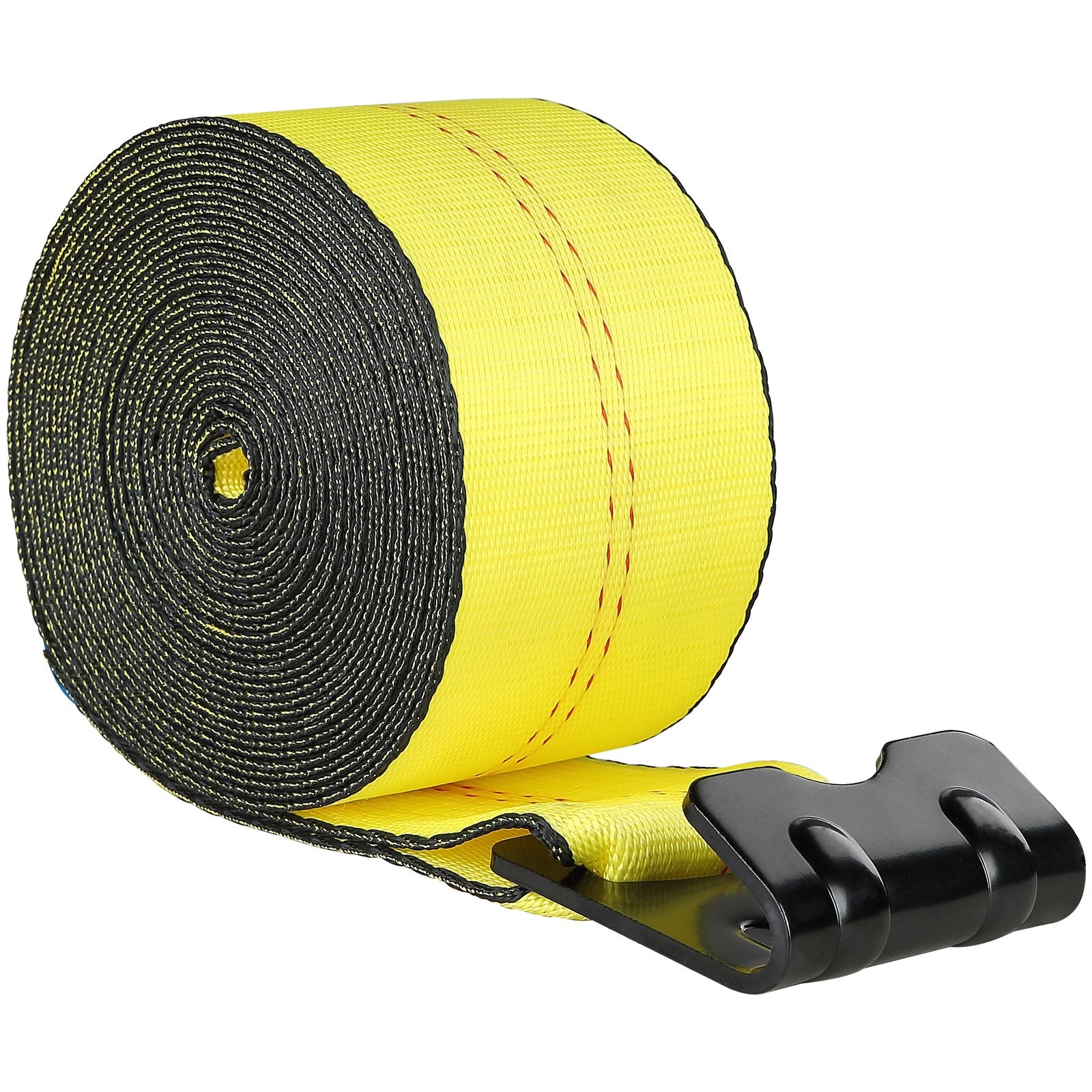 Winch Straps, 10.2 cm x 12.2 m, 2.7T Load Capacity, 8.2T Break Strength, Truck Straps with Flat Hook, Flatbed Tie Downs Cargo Control for Trailers, Farms, Rescues, Tree Saver, Yellow (10 Pack) - Image 9