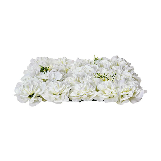 3D Flower Wall Panel, 24 PCS 15 x 15 inch, Artificial Floral Wall Background Mesh Backing Mat,Seamless Design&Easy Installation for Wedding Valentines Day Home Baby Party Backdrop Decor,White - Image 9