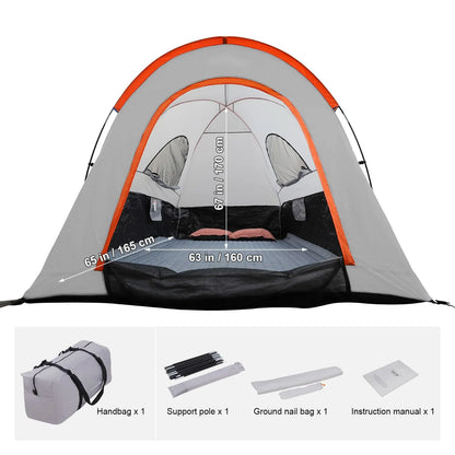 Truck Bed Tent, 5.5'-6' Pickup Truck Tent with Rain Layer and Carry Bag, Waterproof PU2000mm Double Layer Truck Tent for Camping, Accommodate 2-3 Person, for Camping Traveling Outdoor Activities - Image 7