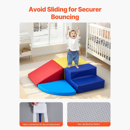 Climbing Toys, 4-Piece Set, Foam Climbing Toys for Toddlers 6 Months to 3 Years Old, PU Leather Climbing Blocks, Indoor Climb and Crawl Activity Playset for Crawling & Sliding, Easy to Clean - Image 5