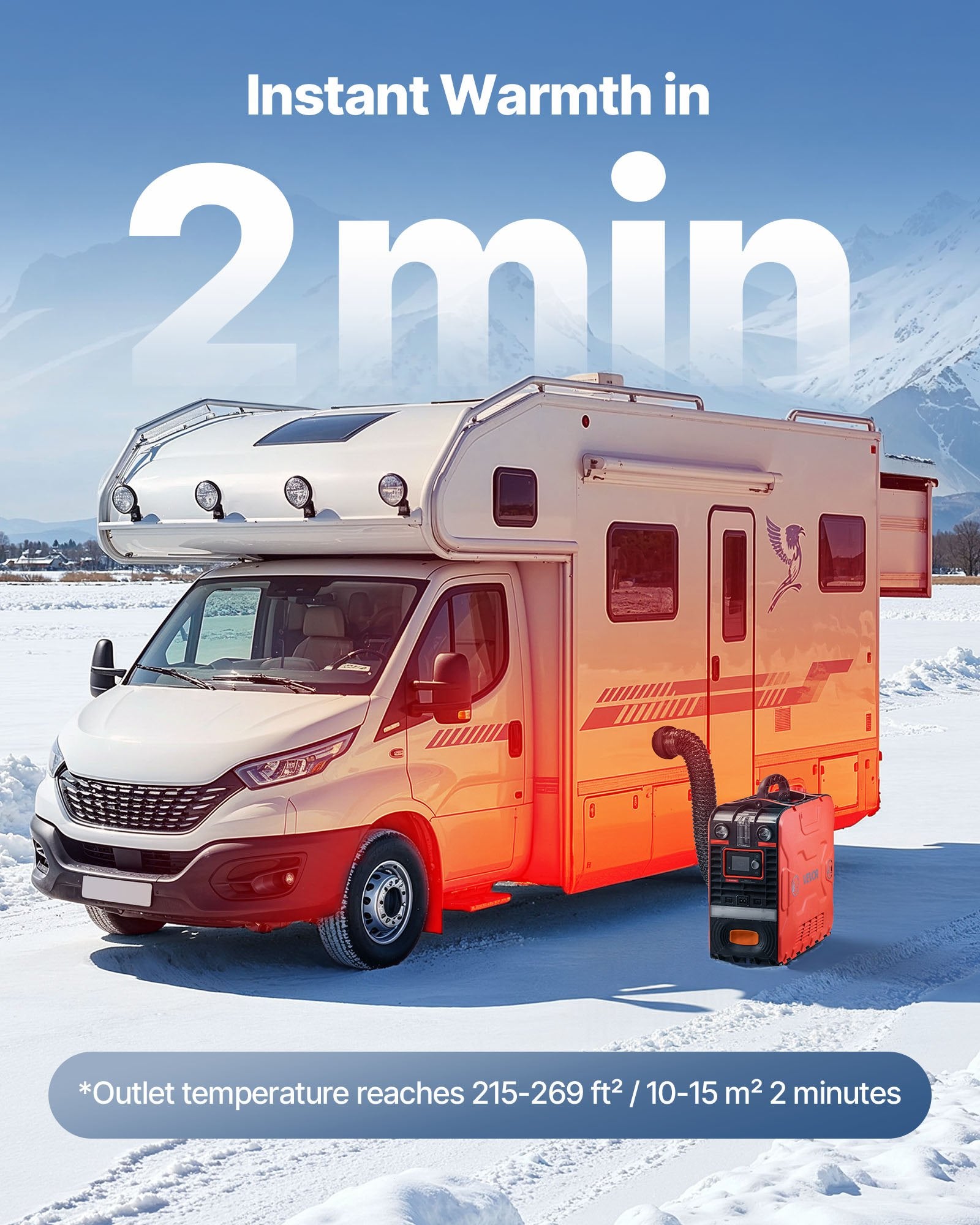 Diesel Heater, 8KW, DC 12V, All in One Portable Diesel Air Heater with Bluetooth APP Control, Remote Control and LCD Screen, 4.5 L Fuel Tank for Vehicles, Vans, RVs, Campers, and Garages - Image 6