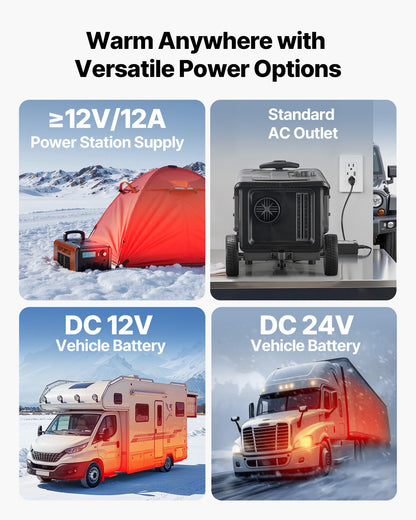 Diesel Heater, 8KW, DC 12V/24V, All in One Portable Diesel Air Heater with Bluetooth APP Control, Remote Control and LCD Screen, Trolley Design, 5 L Fuel Tank for Trucks, Vans, RVs, Campers - Image 7
