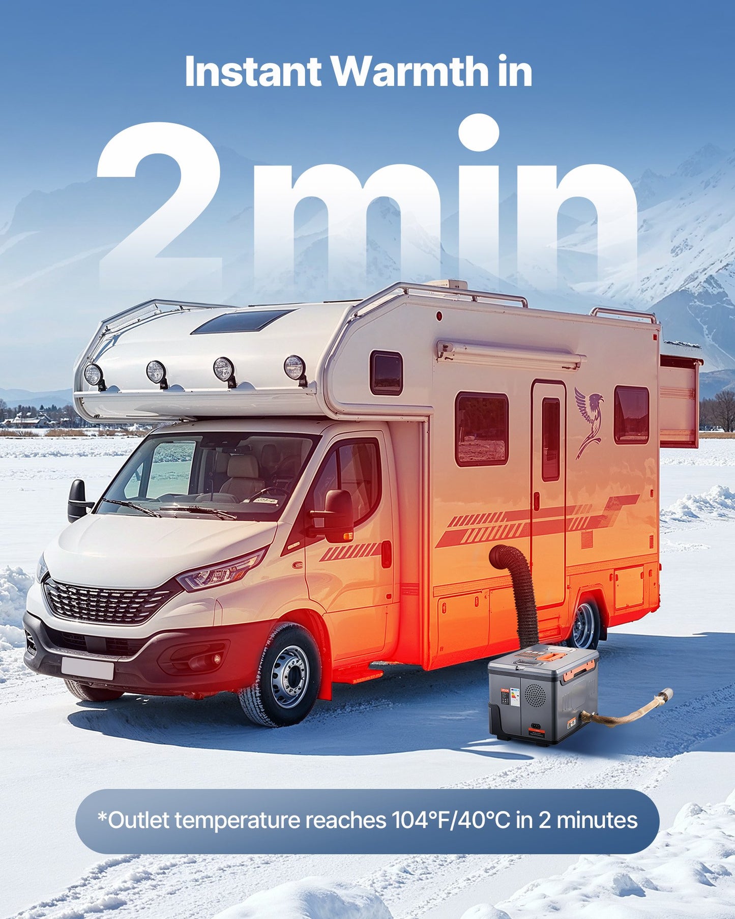 Diesel Heater, 8KW, DC 12V/24V, All in One Portable Diesel Air Heater with Bluetooth APP Control, Remote Control and LCD Screen, 5 L Fuel Tank for Trucks, Vans, RVs, Campers, and Garages - Image 3
