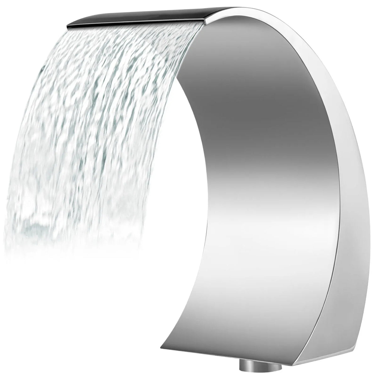 Stainless Steel Pool Fountain 17.7 x 11.8 x 23.6 inches Pool Fountain Silver Pool Fountains for In Ground Pools Garden Outdoor Waterfalls Sheer Descent Pond Water Feature