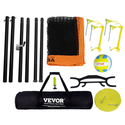 Outdoor Portable Volleyball Net System, Adjustable Height Aluminum Poles, Professional Volleyball Set with PVC Volleyball, Pump, Carrying Bag, Heavy Duty Volleyball Net for Backyard, Beach, Lawn - Image 9
