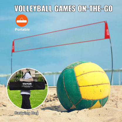 Freestanding Volleyball Training Net for Indoor or Outdoor Use, Adjustable Height Portable Net System with Carrying Bag, Professional Volleyball Practice Trainer for Hitting or Serving Drills - Image 6