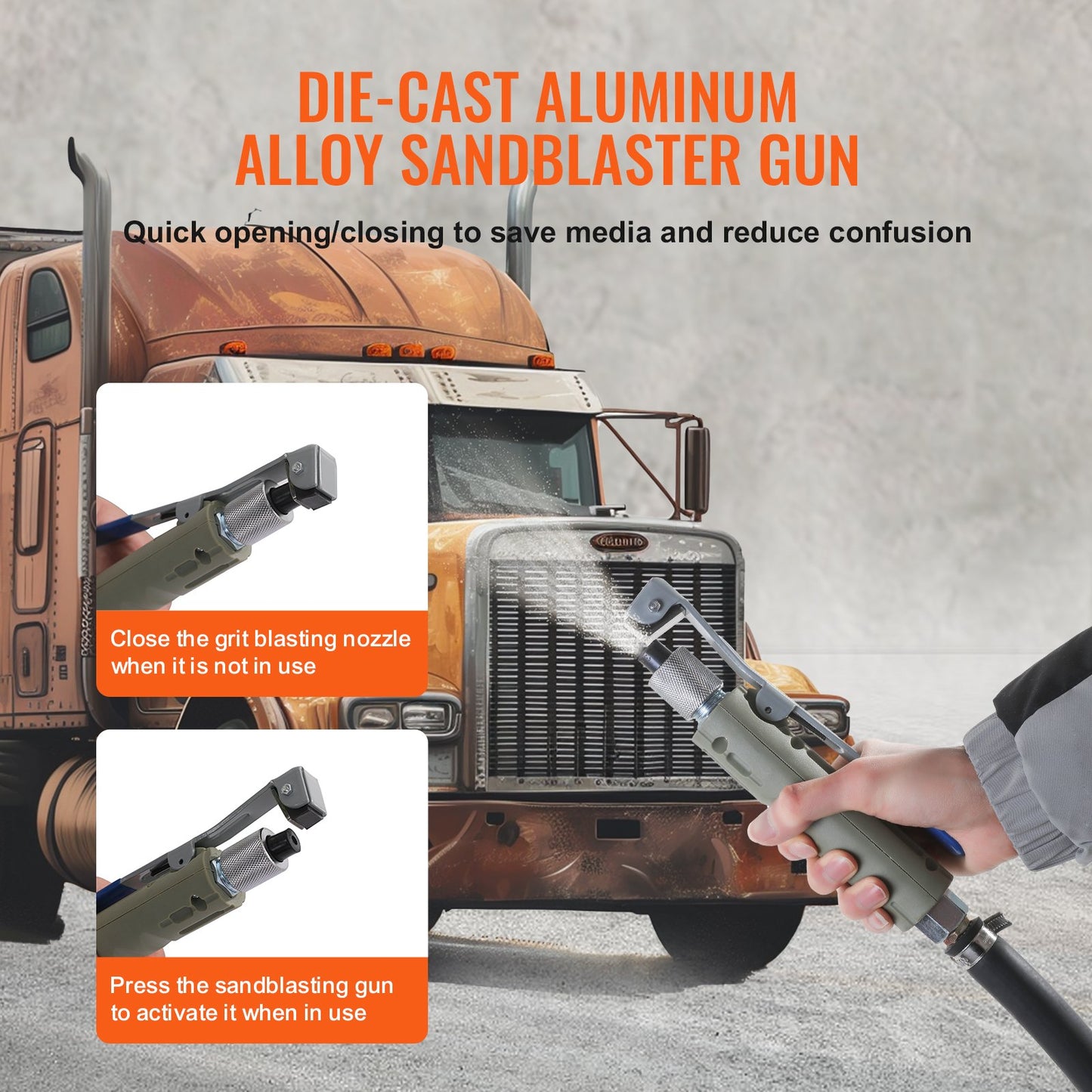 5 Gallon Sand Blaster 60-110 PSI High Pressure Sandblaster with 4 Nozzles - Image 4