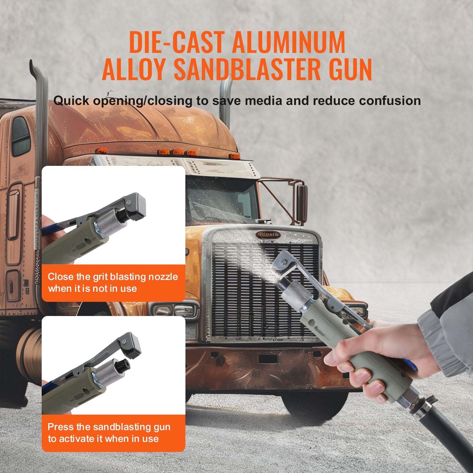 5 Gallon Sand Blaster 60-110 PSI High Pressure Sandblaster with 4 Nozzles - Image 4