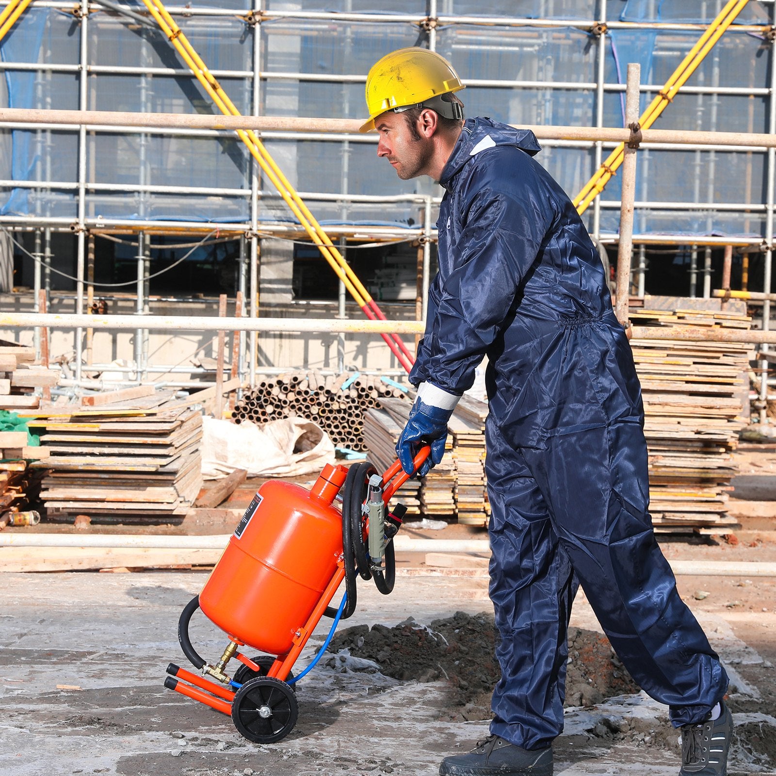5 Gallon Sand Blaster 60-110 PSI High Pressure Sandblaster with 4 Nozzles - Image 8