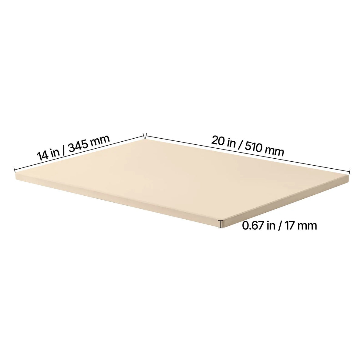 Pizza Stone, 508 x 355 mm Rectangular Cordierite Pizza Stone, Extra Large Baking-Stone with PP Scraper, 17 mm Thick Heat-Resistant Cordierite, for Oven, Baking Bread & Pizzas, BBQ Grilling - Image 8