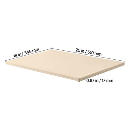 Pizza Stone, 508 x 355 mm Rectangular Cordierite Pizza Stone, Extra Large Baking-Stone with PP Scraper, 17 mm Thick Heat-Resistant Cordierite, for Oven, Baking Bread & Pizzas, BBQ Grilling - Image 8