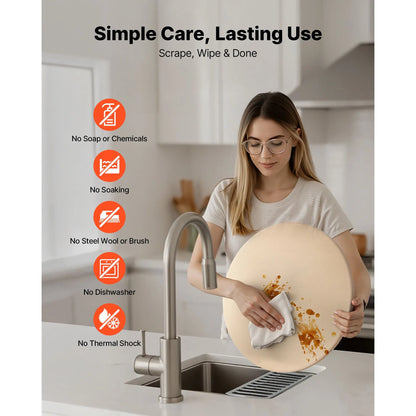 Pizza Stone, 406 mm Round Cordierite Pizza Stone, Extra Large Baking-Stone with a Durable Stand, 17 mm Thickness Heat-Resistant Cooking Cordierite, for Kitchen Oven, Baking Pizzas, BBQ Grilling - Image 5