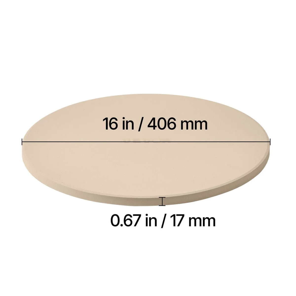 Pizza Stone, 406 mm Round Cordierite Pizza Stone, Extra Large Baking-Stone with a Durable Stand, 17 mm Thickness Heat-Resistant Cooking Cordierite, for Kitchen Oven, Baking Pizzas, BBQ Grilling - Image 8