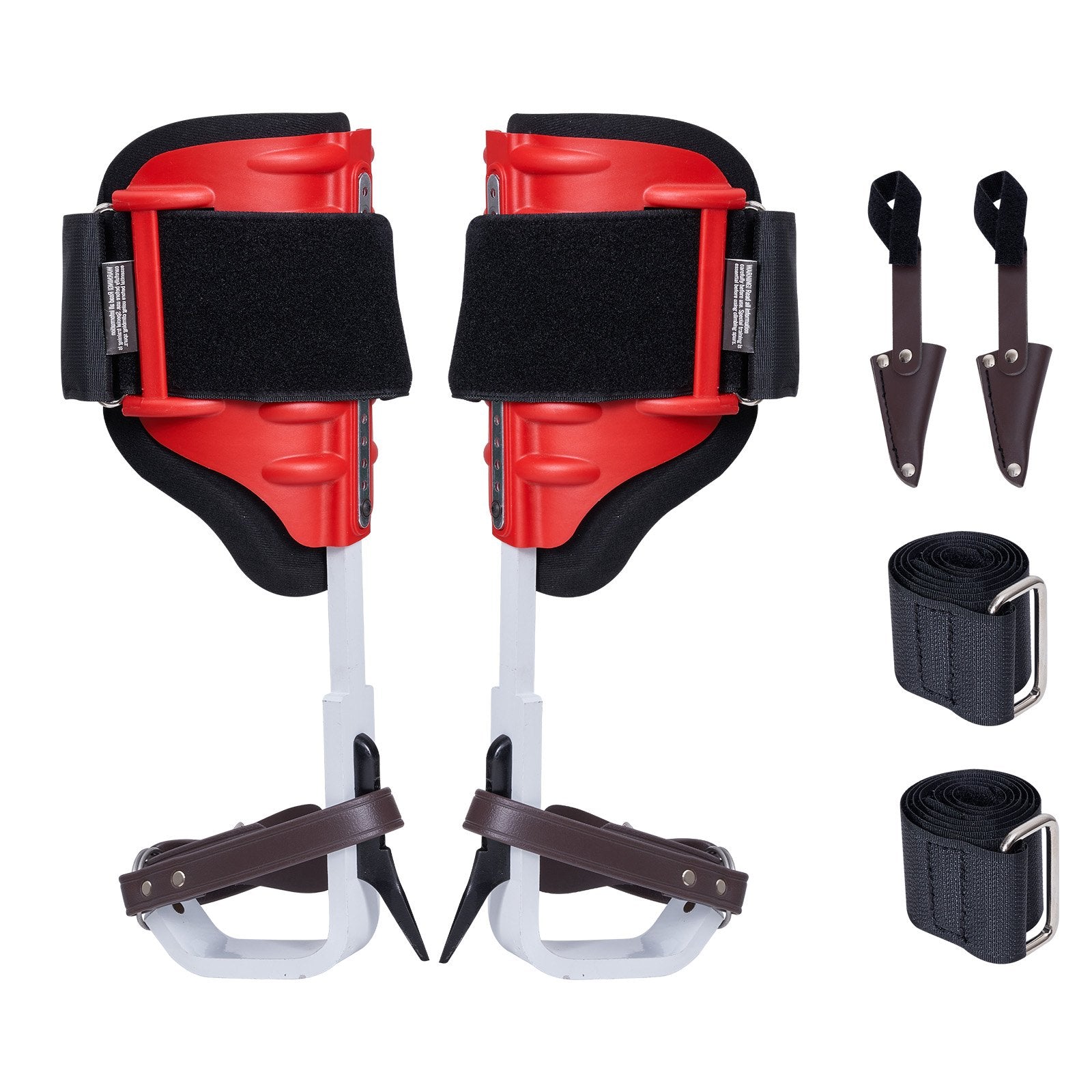 Tree Climbing Spikes, 1 Pair Aluminum Climbing Spurs, 350lbs Load Capacity Tree Climbing Gear with Straps and Spike Protectors, Arborist Equipment for Climbers, Hunting, Fruit Picking, Red - Image 9