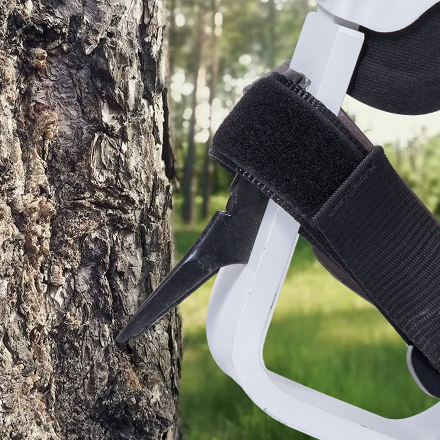 Tree Climbing Spikes, 1 Pair Aluminum Climbing Spurs, 350lbs Load Capacity Tree Climbing Gear with Straps and Spike Protectors, Arborist Equipment for Climbers, Hunting, Fruit Picking, White - Image 8