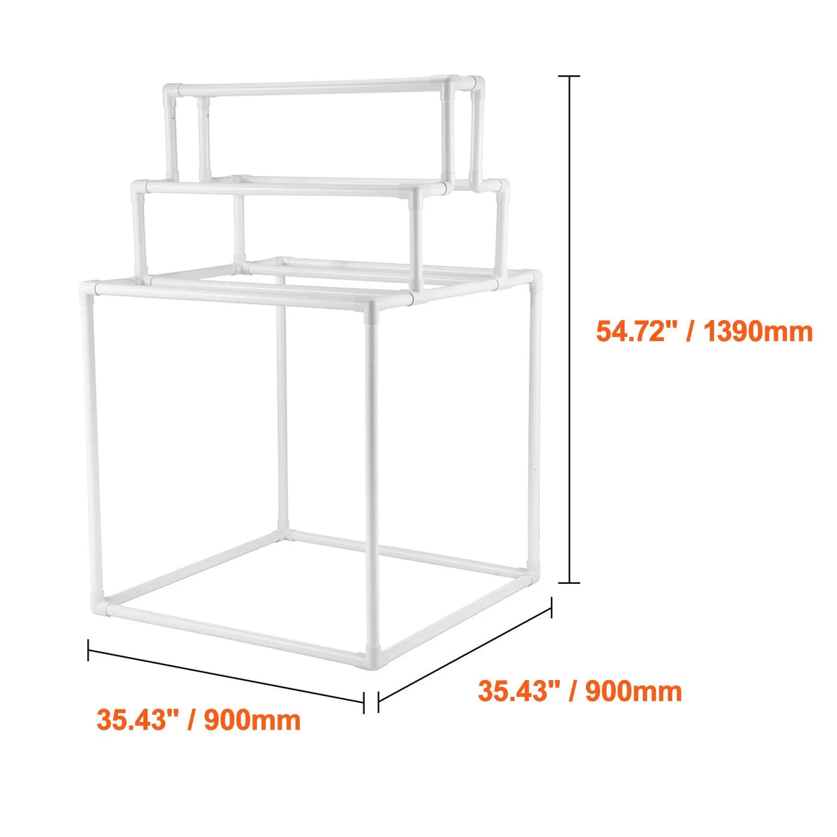 Towel Rack 8-Bar Outdoor PVC Towel Holder for Poolside Spa Bathroom White - Image 8