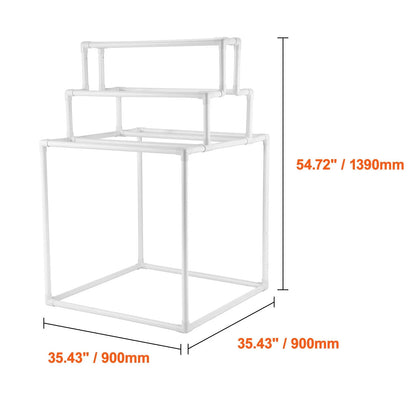Towel Rack 8-Bar Outdoor PVC Towel Holder for Poolside Spa Bathroom White - Image 8
