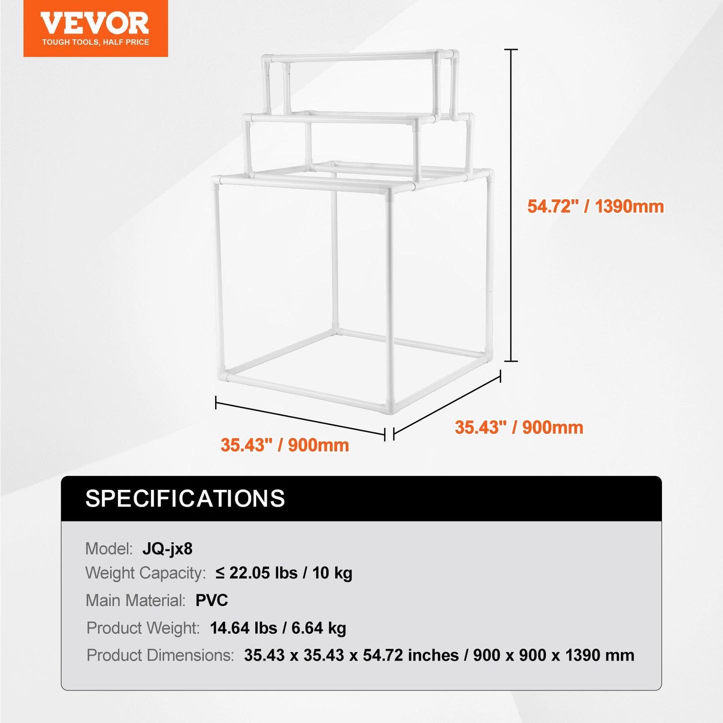 Towel Rack 8-Bar Outdoor PVC Towel Holder for Poolside Spa Bathroom White - Image 7